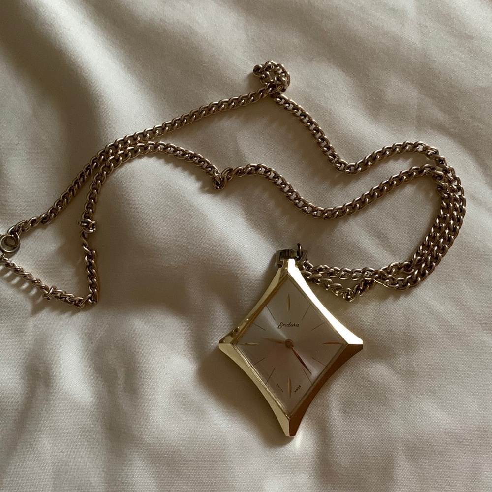 Vintage Endura Watch necklace